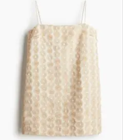 H&M 新作 フラワー刺繍 ミニワンピース S 新品