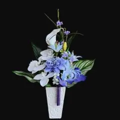 ✿爽やかな祈りのアレンジメント 〜ホワイト・ブルーのハーモニー〜