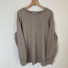 GLOBAL WORK レディース　長袖ニット L ベージュ