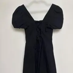 ZARA ザラ パフスリーブ ミニ ワンピース ブラック 半袖