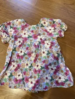 ZARA 花柄 フリル袖 ワンピース 9-12ヶ月