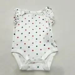 【新品未使用】GAP 0-3m 水玉模様 フリル付きロンパース