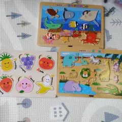 型はめ パズル セット 型はめパズル 動物 海 くだもののサムネイル