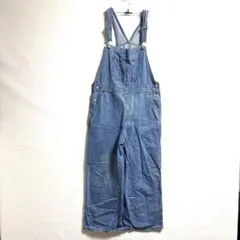 【GU】ジーユーデニムサロペット ライトブルーオーバーオール作業着XL