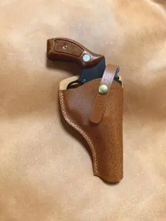 ⚪専用品⚪　CMC　M36　3インチ樹脂　木グリ　2インチジャンク　革ホルスター CMC M36 3インチ 樹脂モデル 木グリップ 2インチジャンク 革