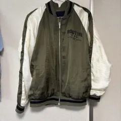 Blistorm MA-1 ジャケット カーキ×ホワイト　サイズM