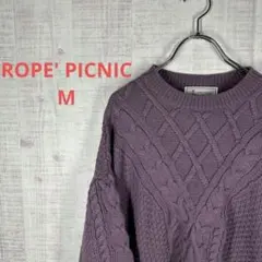ロペピクニック【M】レディース/ニット/セーター/パープル/秋服