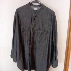 Lee ダークグレー ボタンアップシャツ FREE
