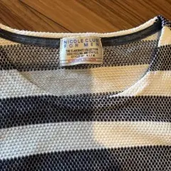 NICOLE CLUB FOR MEN ボーダー 半袖シャツのサムネイル