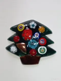 七宝焼 帯留め クリスマスツリー