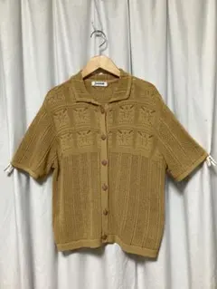 最終値下げ　美品　ホコモモラ　透かし編みニットカーディガン　②