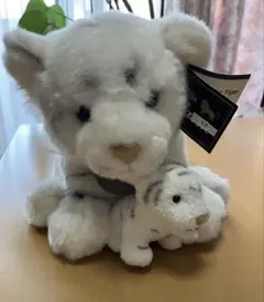 AURORA Classic White Tiger ぬいぐるみ 親子のサムネイル