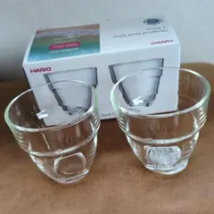 新品未使用)HARIO耐熱！グラス2個セット！電子レンジ & オーブンOK！