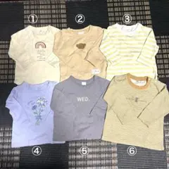キッズ 長袖 Tシャツ ロンT 80cm バースデイ 無印良品
