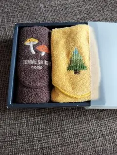【新品未使用】コムサイズム　プチタオルセットハンカチ　ギフトボックス箱あり　刺繍のサムネイル