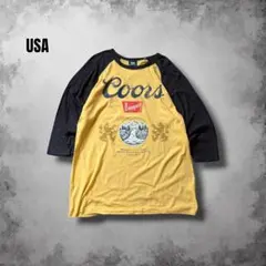 【専用】USA製Coorsラグラン企業Tシャツ 七分袖 フェードプリント 酒Tのサムネイル