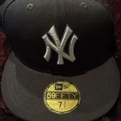 New Era 59FIFTY ブラック キャップ 7 3/4