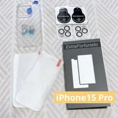 iPhone 15 Pro 専用 クリアケース ガラスフィルム カメラフィルム