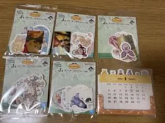 プーさん一番くじ　J賞ステッカーコレクション5枚セット　カレンダー付き