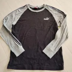 PUMA 長袖カットソー 160 黒/グレー