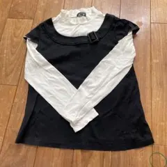 BURBERRY 長袖カットソー 140A 黒/白