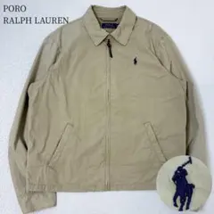 ポロラルフローレン　スウィングトップ　ベージュ　ポニー刺繍　Lサイズ　背抜き