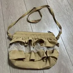 キッズ フリル付きベージュポシェットのサムネイル