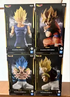 GrandistaドラゴンボールZフィギュア4種セット 悟空 ベジータ ゴジータ