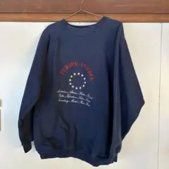 EUROPE・EUROPA刺繍　ネイビースウェット