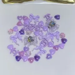 パープル 紫 ネイルパーツ セット 即購入可能