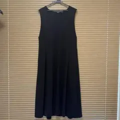 UNIQLO ノースリーブ ワンピース ジャンスカ　M ネイビー