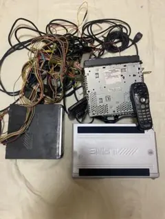 中古品】デジタルMCA EF-6195A、可搬機、アンテナエレメント、基台