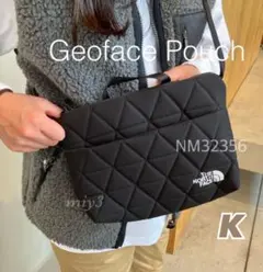 ブラック★ ジオフェイスポーチ★ノースフェイス NM32356