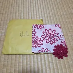 Sybilla 大判 ハンカチ 花柄 ワインレッド