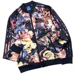 アディダス　トラックジャケット　ジャージ　花柄プリント　キッズ　子供服　140のサムネイル