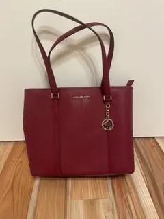 MICHAEL KORS バーガンディ トートバッグ