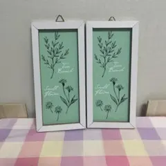 植物イラストのフォトフレーム2枚セット