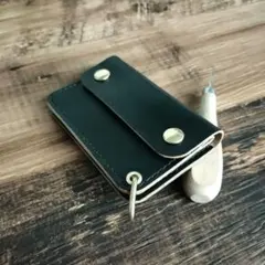 ミニウォレット　トラッカーウォレット　栃木レザー
