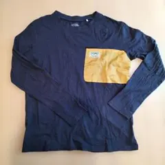 男の子　 長袖Tシャツ　イエローポケット付き　160