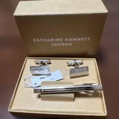 KATHARINE HAMNETT ネクタイピンとカフスセット　スワロフスキー