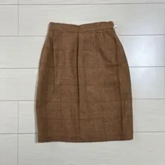 NEWYORKER スカート 9号 ウール100% ブラウン　タイトスカート