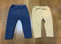 【80cm】ユニクロ フリースレギンス 10分丈 2点セット