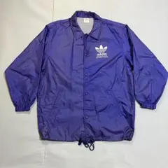 adidas 90s 日本製 デサント製 ナイロン コーチジャケット 青M-L