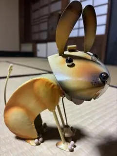 昭和レトロ ブリキ製 犬 置物 オブジェ アンティーク 雑貨 フィギュア