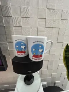 スヌーピー & ウッドストック PEANUTS マグカップ２個セット。