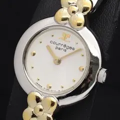 稼働 良品 クレージュ Y150-0020 白文字盤 A0300780IKE