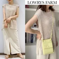 ローリーズファーム ホール メッシュ ニット ノースリーブ