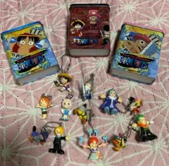 ワンピース フィギュアチャーム 、缶ケース3個セット