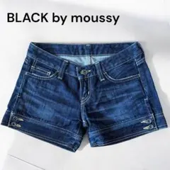 BLACK by moussy ローライズ デニムショートパンツ 短丈S y2k