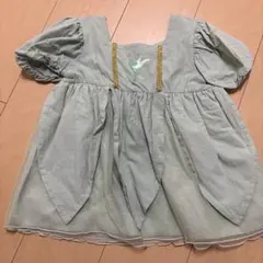 ディズニー ティンカーベル半袖ワンピース 100cm 薄緑